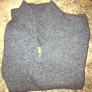 J Crew Navy quarter zip sweater